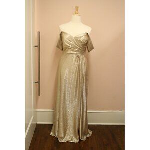 Hayley Paige Occasions 52002 Liquid Metal Gold Size 14